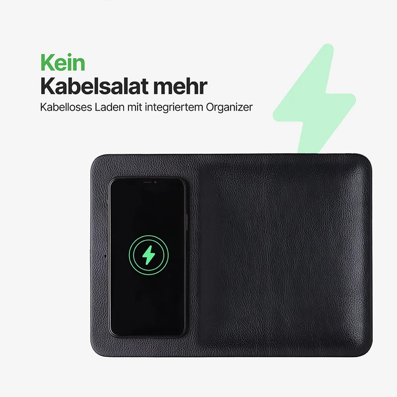AuraHub Wireless iPhone Ladegerät & Organizer