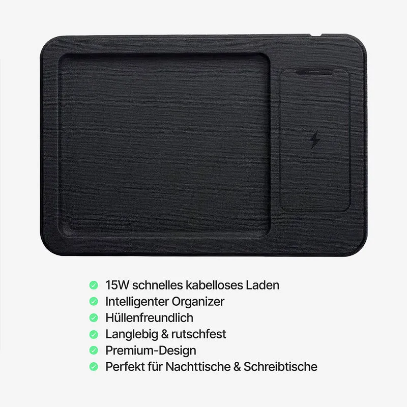 AuraHub Wireless iPhone Ladegerät & Organizer