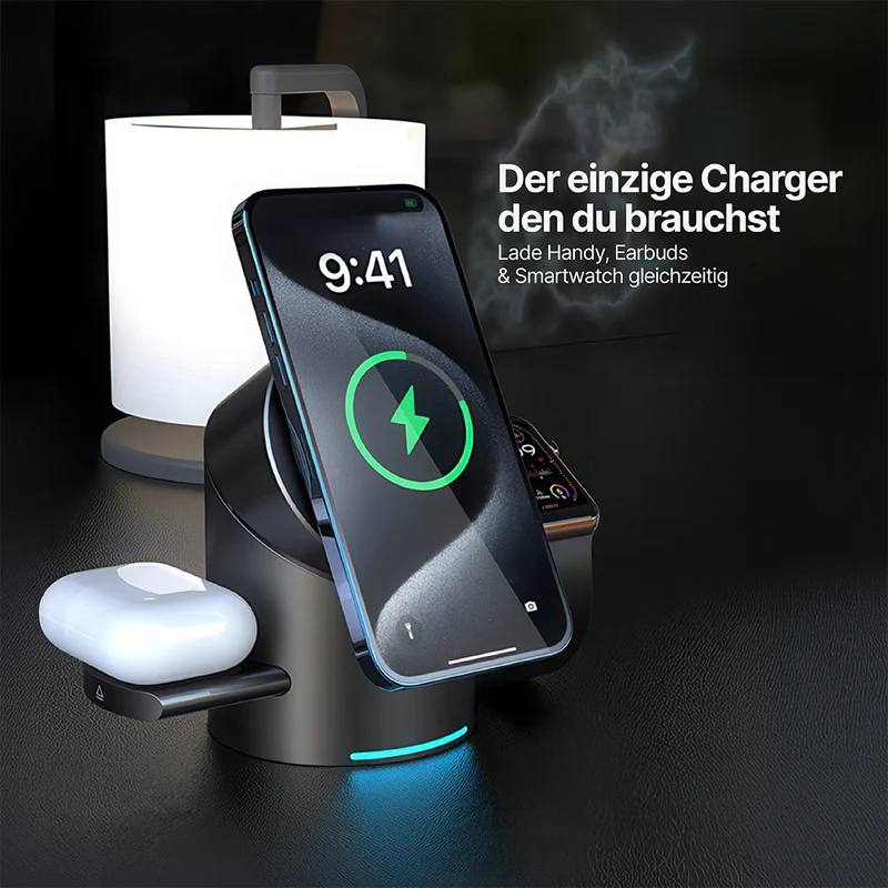 Halo MagSafe 3-in-1 Wireless Charging Station Qi2