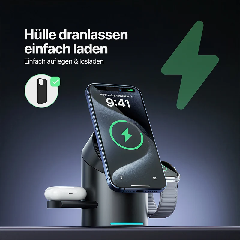 Halo MagSafe 3-in-1 Wireless Charging Station Qi2