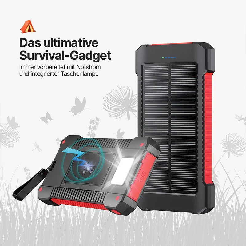 SolaBank Kabellose Lade-Powerbank 10000mAh