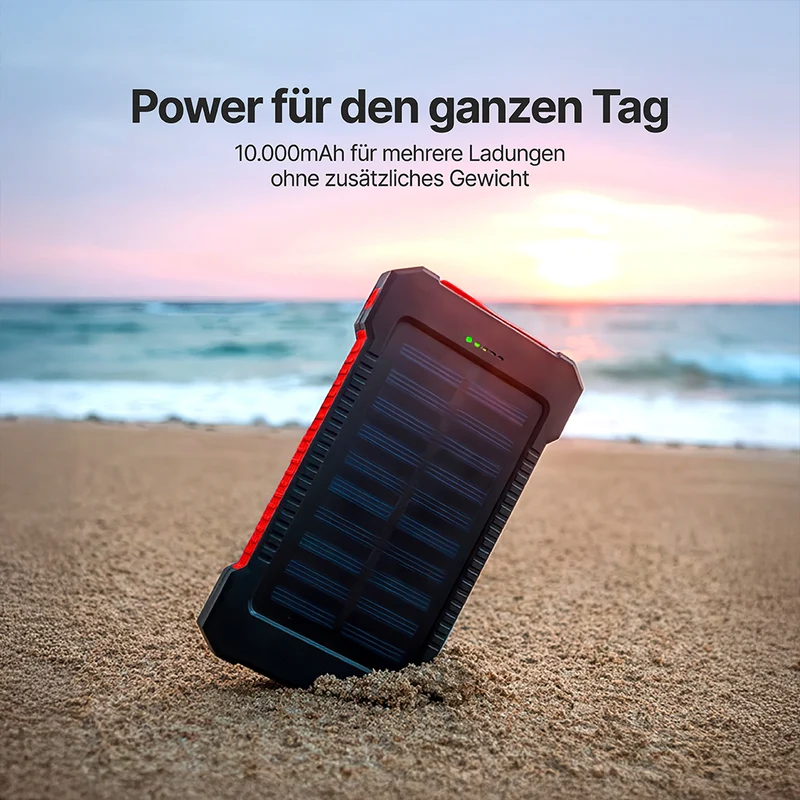 SolaBank Kabellose Lade-Powerbank 10000mAh