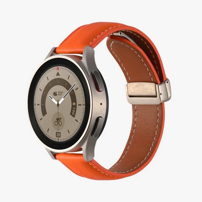 Klassisches Magnetisches Lederarmband für Samsung Watch