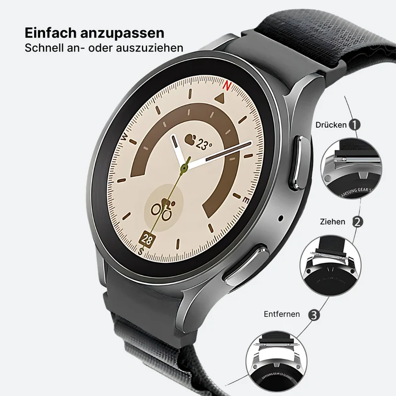Samsung Galaxy Watch Nylon-Schlaufenarmband