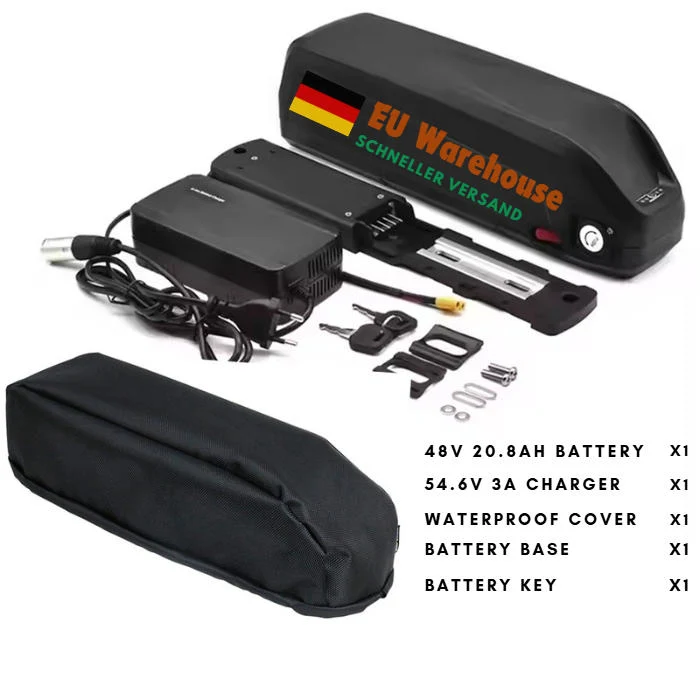 48V 21Ah Hailong Eibke Akku mit Schnellladegerät Abdeckung Tasche EU Lager Für Bafang Conersion Kit
