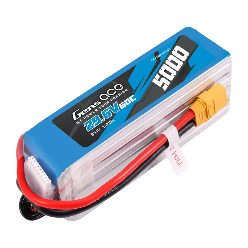 Gens ace 5000mAh 29,6V 60C 8S1P LiPo-Akkupack mit XT90-Anschluss