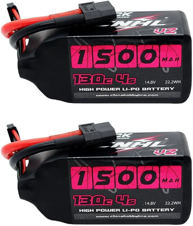 CNHL Black Series V2.0 1500mAh 14,8V 4S 130C LiPo-Akku mit XT60-Stecker (2 St.)