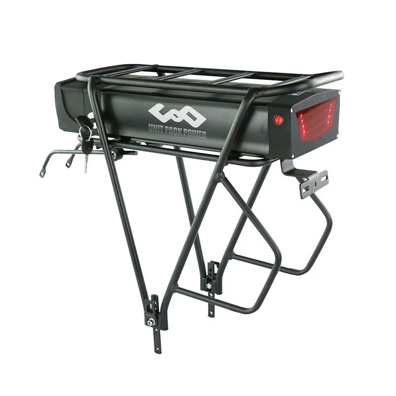 【UK LAGER】S045 48V 20AH (BMS30A) 18650 Lithium-Heckträger-E-Bike-Akku für 0-1000W-Motor mit 3A-Ladegerät