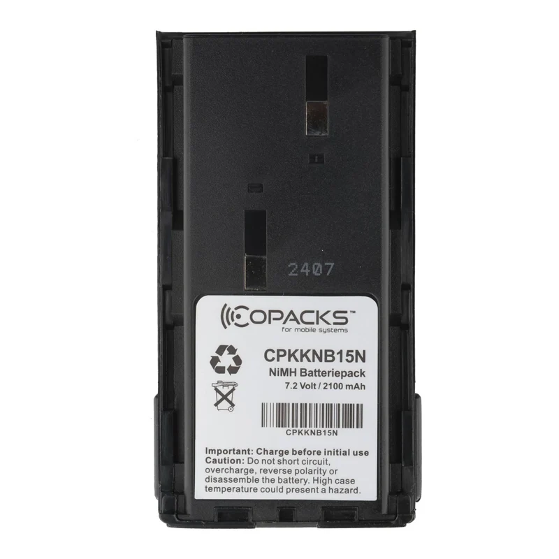 CoPacks NiMH Akku passend für Kenwood TK260 TK270 KNB15 - 7,2V 2100mAh