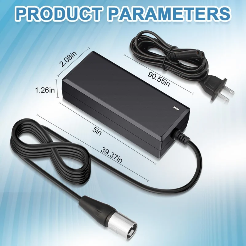 24V 2A 3-poliges XLR-Ladegerät Für Elektroroller-Akkus Für Go-Go Elite Traveller Plus HD US, Pride Mobility Scooter, Ezip Mountain Trailz, Jazzy Power Chair