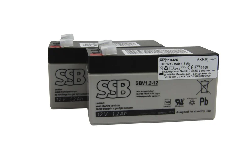 AKKUmed Blei Akkueinsatz passend für Wissner-Bosserhoff Pflegebett Contempora (Q7) - 12V 1200mAh 97x43x52 mm