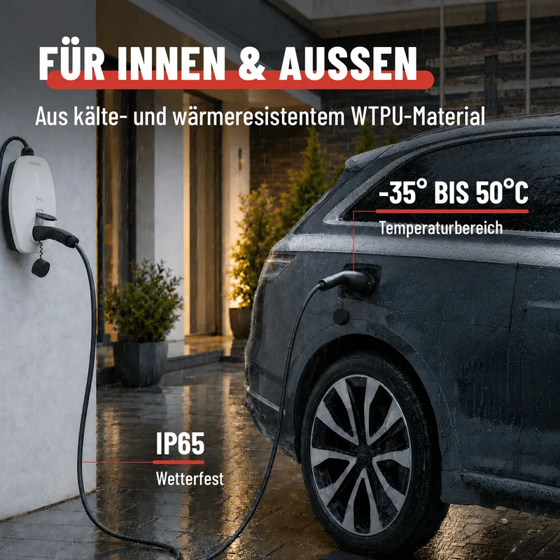 Typ 2 Ladekabel 22 kW, 32 A, Mode 3