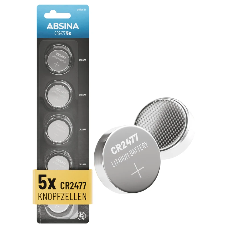 CR2477 Knopfzellen, 3 V Lithium