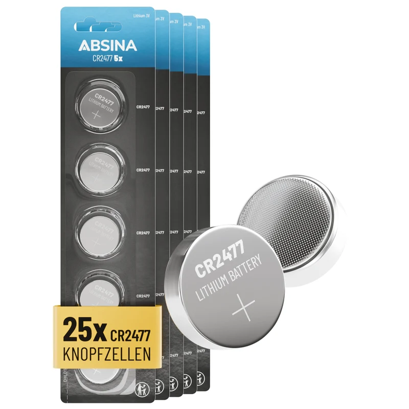 CR2477 Knopfzellen, 3 V Lithium