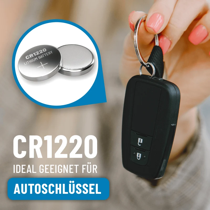 CR1220 Knopfzellen, 3 V Lithium