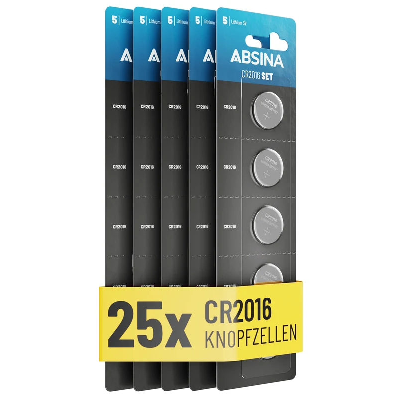 CR2016 Knopfzellen, 3 V Lithium