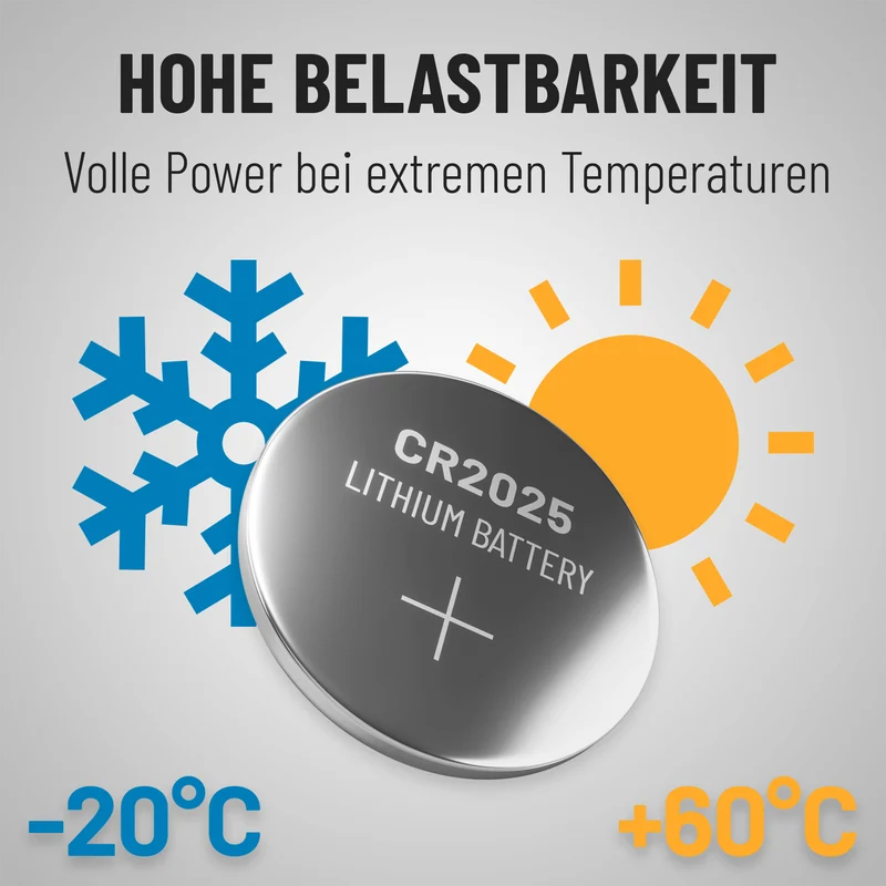 CR2025 Knopfzellen, 3 V Lithium