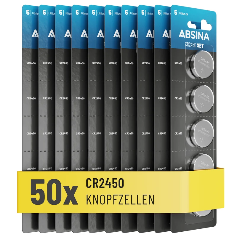 CR2450 Knopfzellen, 3 V Lithium