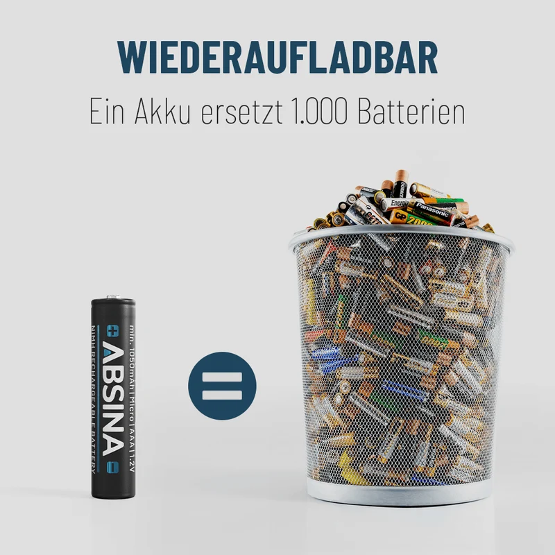 Telefonakkus AAA, 800 mAh, 1,2 V NiMH