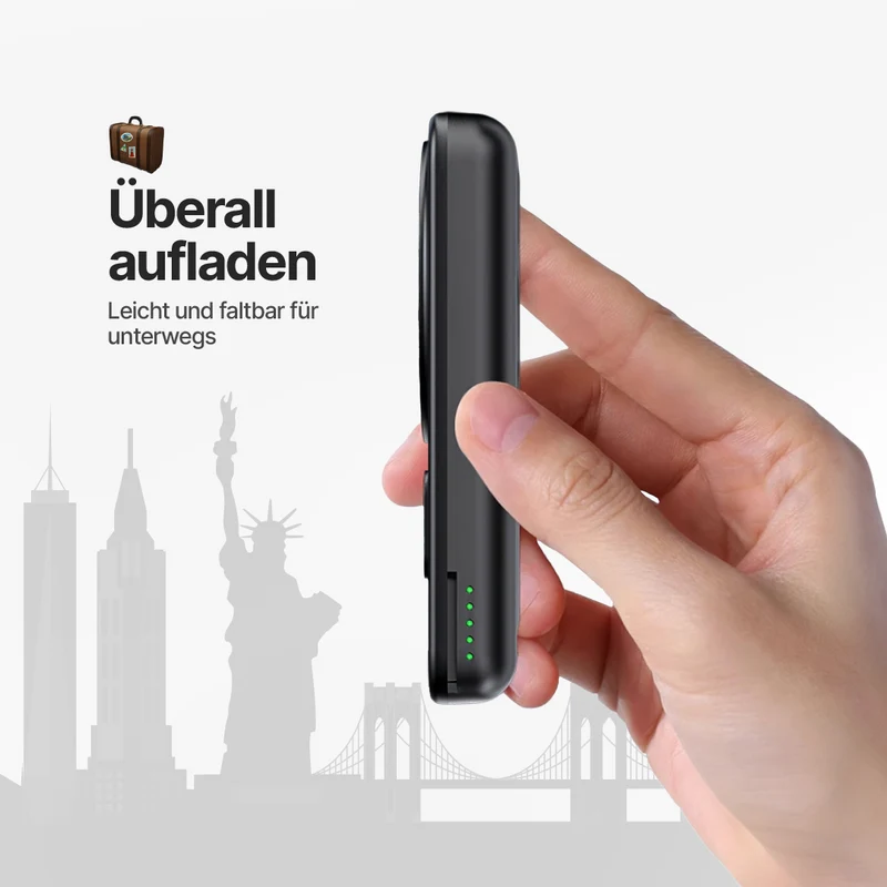 PowerMag 3-in-1 Magnetisches Kabelloses Ladegerät mit Ständer
