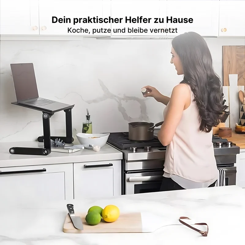 Aluminium-Laptopständer mit verstellbarem Regal