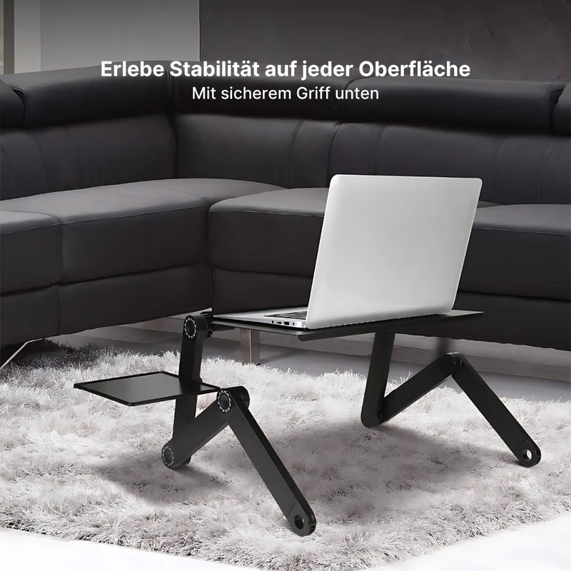 Aluminium-Laptopständer mit verstellbarem Regal