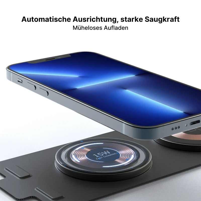3-in-1 Kabelloses Ladegerät für Reisen
