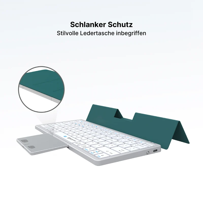Kabellose tragbare Tastatur für Tablets und Smartphones