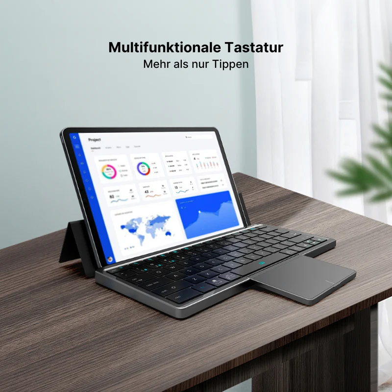 Kabellose tragbare Tastatur für Tablets und Smartphones