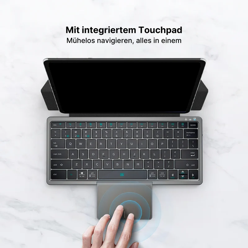 Kabellose tragbare Tastatur für Tablets und Smartphones