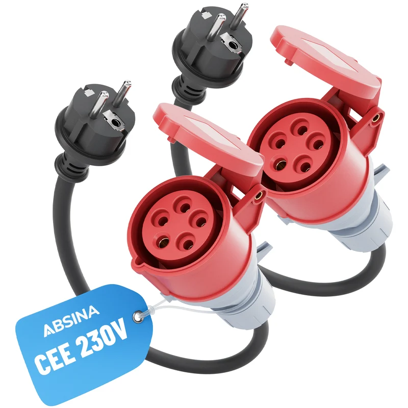 Adapter von Schuko auf CEE 16 A, einphasig, 60 cm