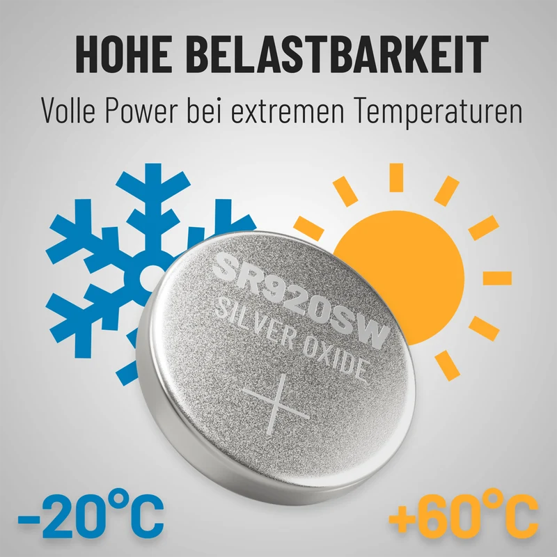SR920SW Uhrenbatterien, 1,55 V Silberoxid