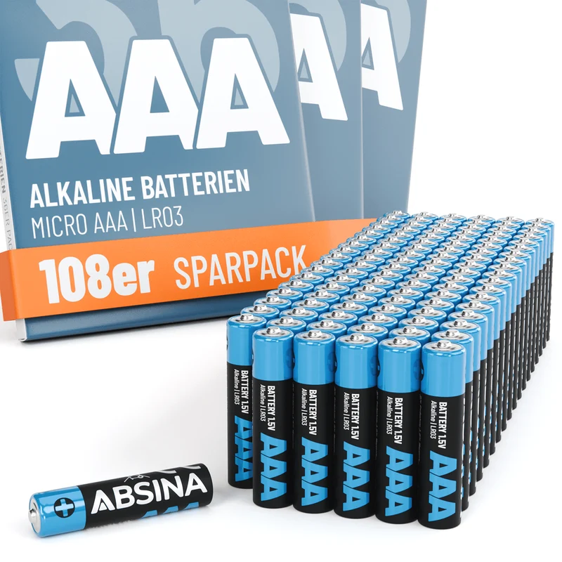 AAA Batterien Micro (LR03), 1,5 V Alkaline