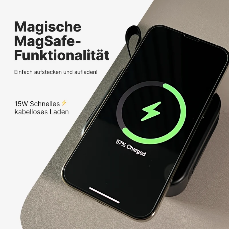 TravelBank 5-in-1-Wandladegerät mit kabelloser Ladematte und Powerbank