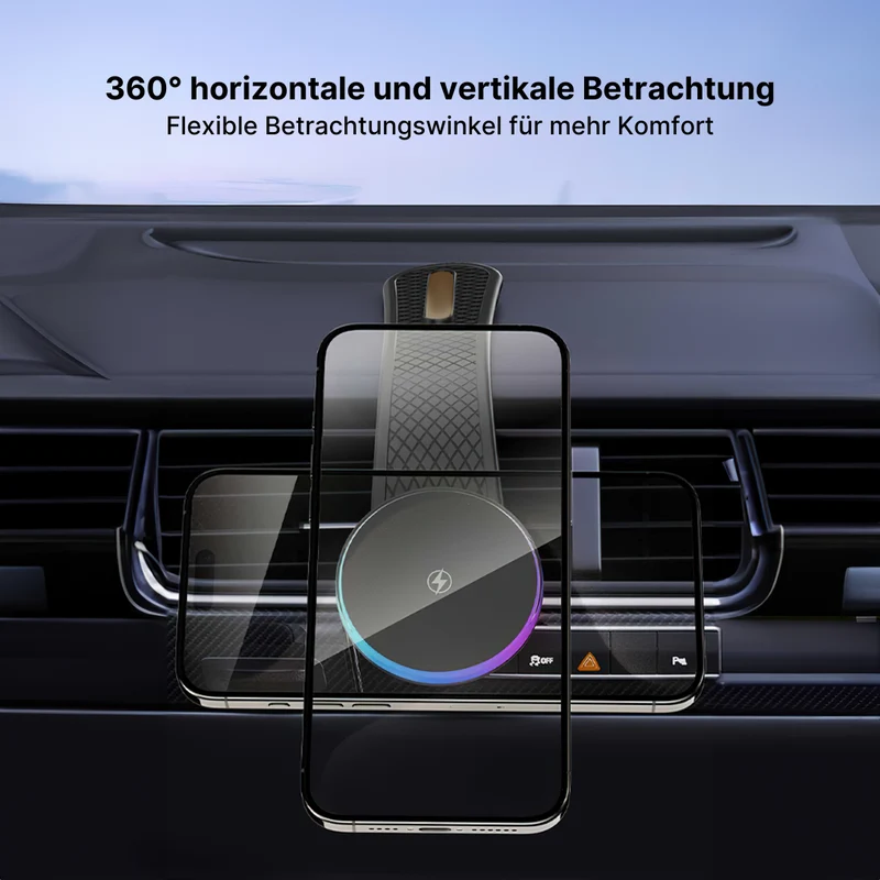 RGB-Autoladegerät Biegsamer Magnetischer Kabelloser Handy-Ladegerät