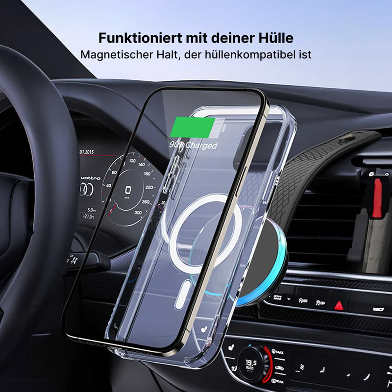 RGB-Autoladegerät Biegsamer Magnetischer Kabelloser Handy-Ladegerät