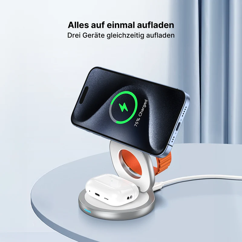 FlexCharge 3-in-1 Magnetisches Kabelloses Ladegerät