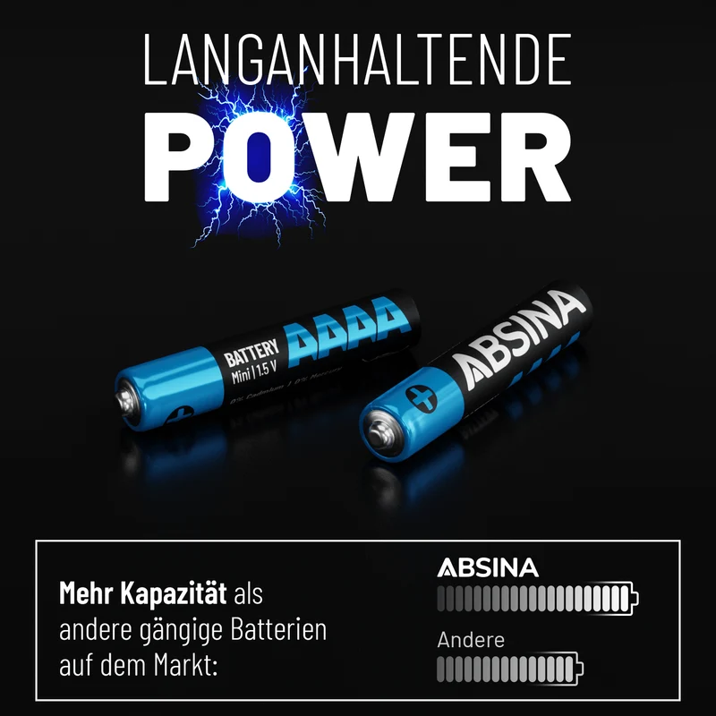 AAAA Batterien (LR61), 1,5 V Alkaline