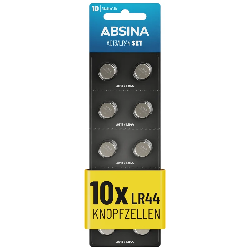 LR44 Knopfzellen (AG13), 1,5 V Alkaline