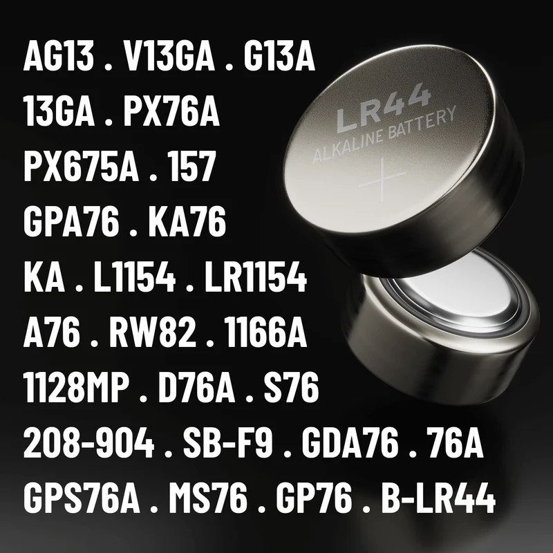 LR44 Knopfzellen (AG13), 1,5 V Alkaline