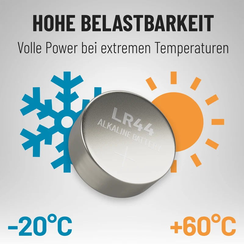 LR44 Knopfzellen (AG13), 1,5 V Alkaline
