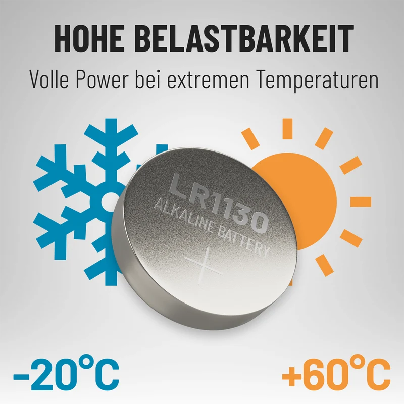 LR1130 Knopfzellen (AG10), 1,5 V Alkaline