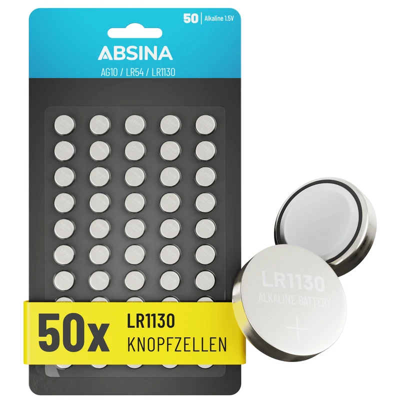 LR1130 Knopfzellen (AG10), 1,5 V Alkaline