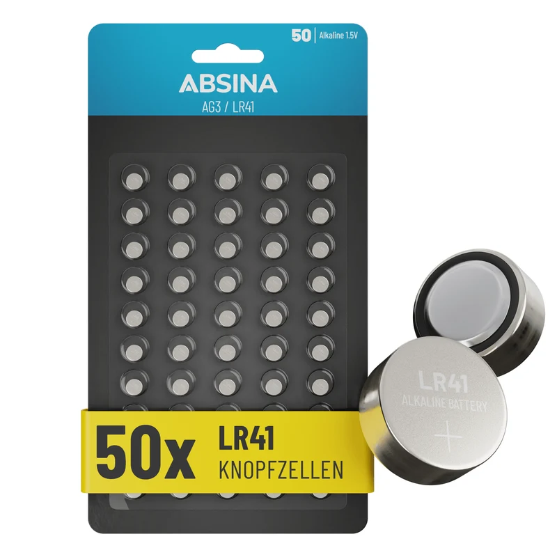 LR41 Knopfzellen (AG3), 1,5 V Alkaline