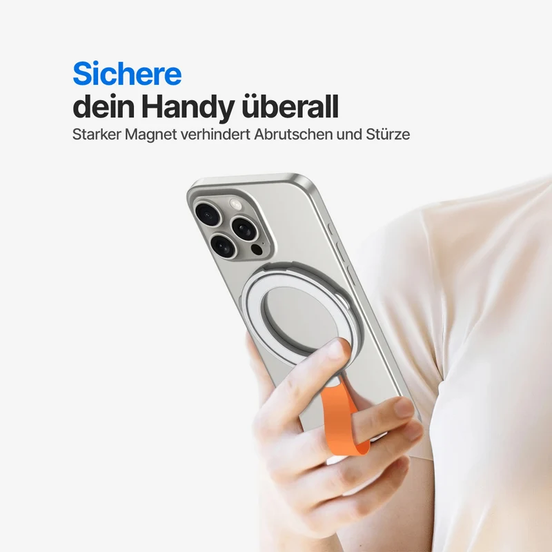 Drehbarer magnetischer Handyhalter mit klappbarem Ring