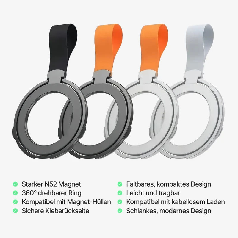 Drehbarer magnetischer Handyhalter mit klappbarem Ring