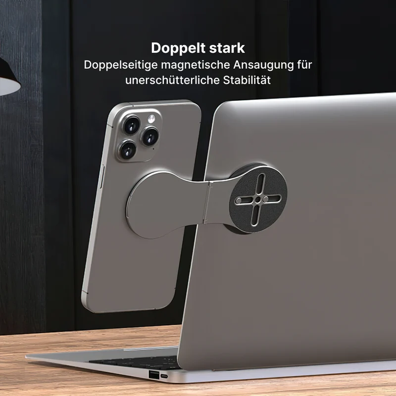 MagSafe Halterung für iPhone am Laptop