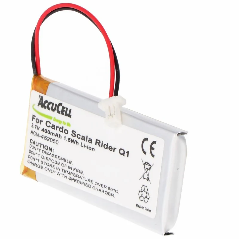 3,7V 320mAh LiPo Akku Passend Für Den Cardo Rider Q1 Scala Rider Q1 Scala Rider Q3 Solo Akku WW452050PL
