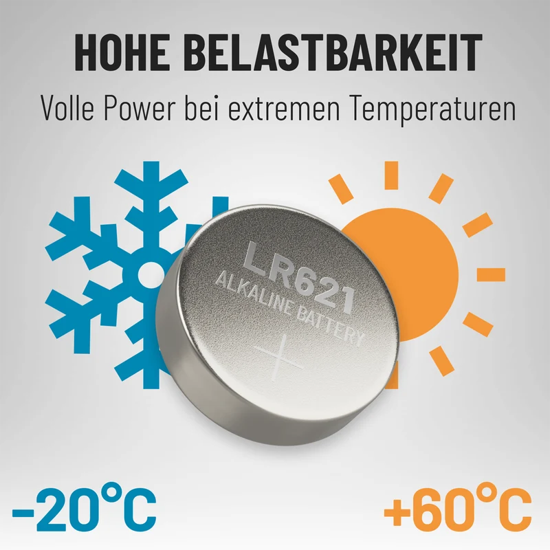 LR621 Knopfzellen (AG1), 1,5 V Alkaline