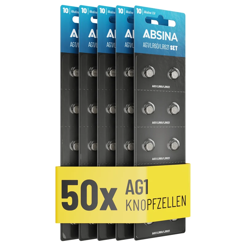 LR621 Knopfzellen (AG1), 1,5 V Alkaline